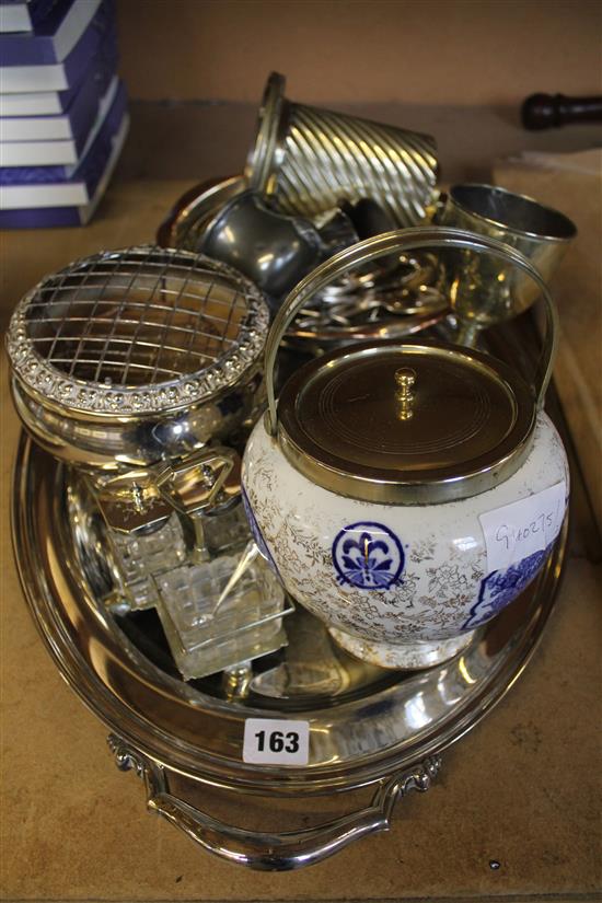 Silvr plated tray & mixed plate